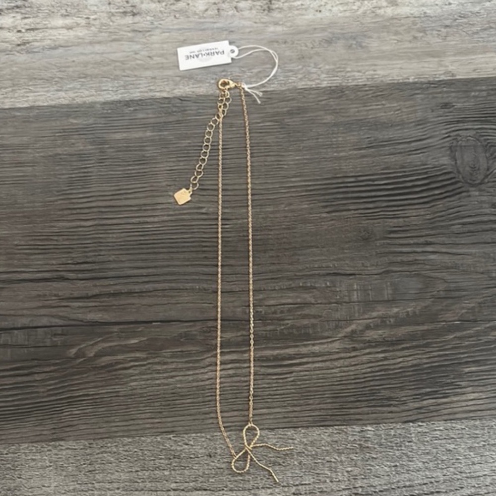 Park Lane Lacey Bow  Delicate Gold Necklace